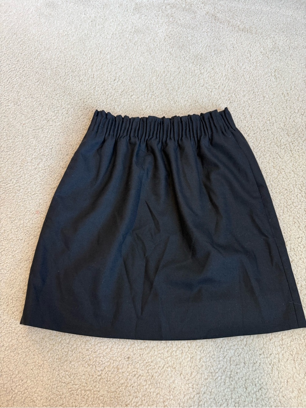 J. Crew Black Elastic-Waist Mini Skirt